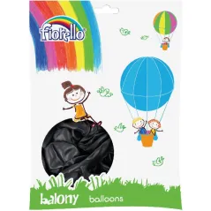 BALONY 10 CALI METALICZNE CZARNE 100 SZTUK FIORELLO