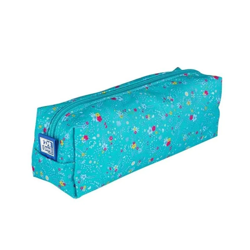 PIÓRNIK SASZETKA OXFORD FLORAL TURKUSOWY W KWIATY ŁĄCZKA DLA DZIEWCZYNKI