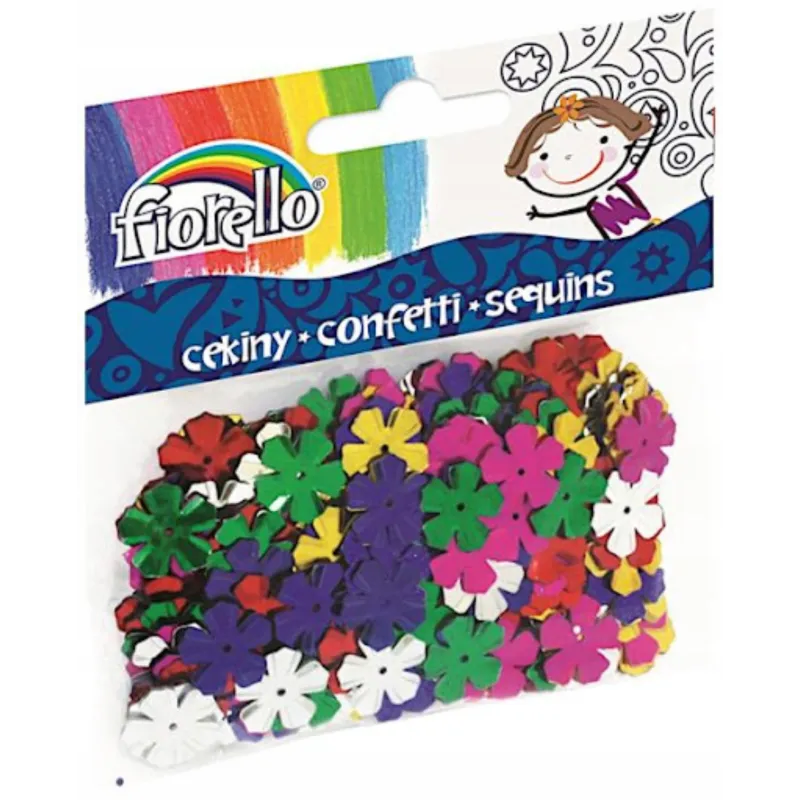 CEKINY DEKORACYJNE KWIAT 13X13MM 14G FIORELLO