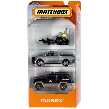 SAMOCHODZIKI METALOWE MATCHBOX TEXAS PATROL 3-PAK 3+ - Mattel