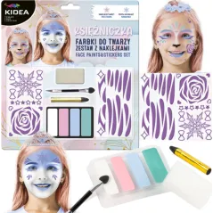 ZESTAW FARB DO MALOWANIA TWARZY KSIĘŻNICZKA 4 KOLORY KIDEA