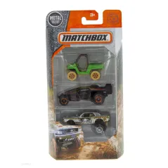 SAMOCHODZIKI METALOWE MATCHBOX DIRTY MUDDERS 3-PAK 3+ - Mattel