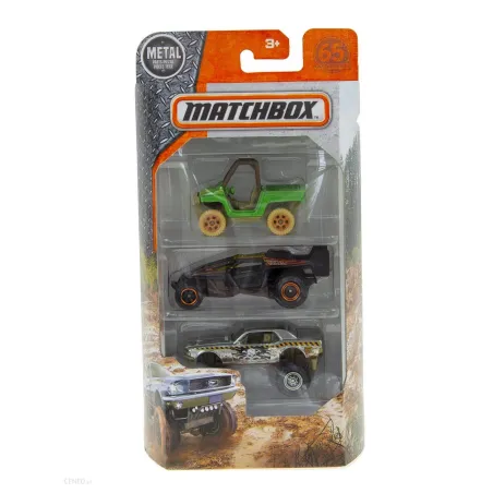 Samochodziki Metalowe Matchbox Dirty Mudders  3-Pak 3+