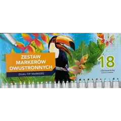 MARKERY DWUSTRONNE 18 KOLORÓW - Joinco