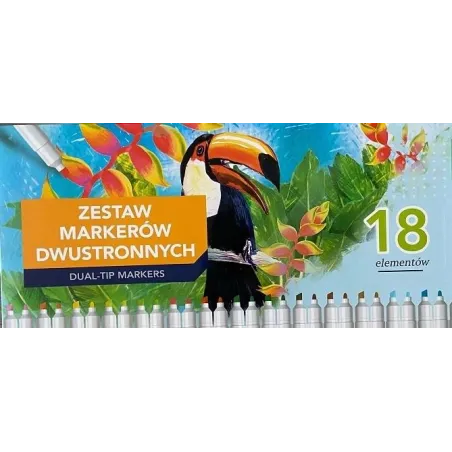MARKERY DWUSTRONNE 18 KOLORÓW - Joinco