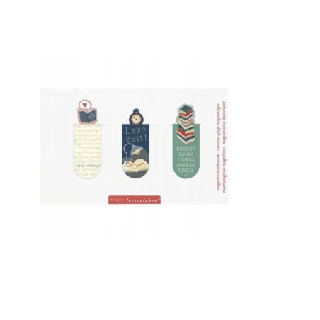 ZAKŁADKI MAGNETYCZNE DO KSIĄŻEK  CZAS NA CZYTANIE 3 SZTUKI