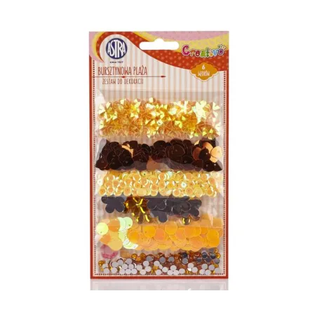 Cekiny Zestaw Do Dekoracji - Bursztynowa Plaża