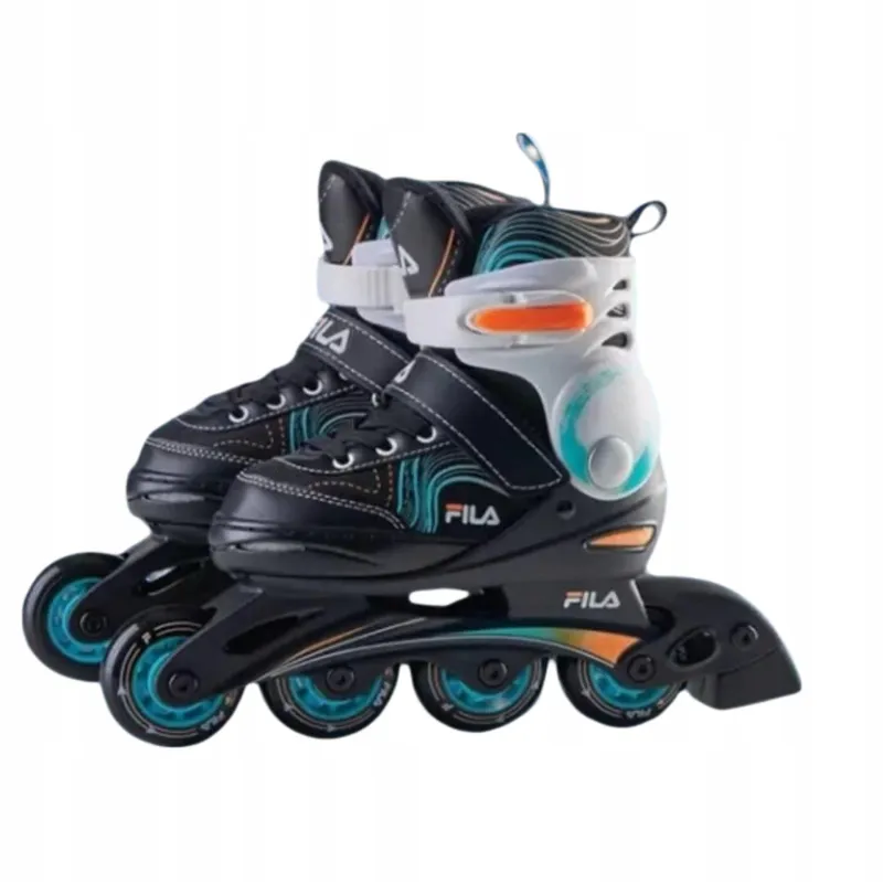 ROLKI DZIECIĘCE FILA JUNIOR SUNRISE REGULOWANE ROZMIAR 30-33 ABEC-5, KÓŁKA 64 MM