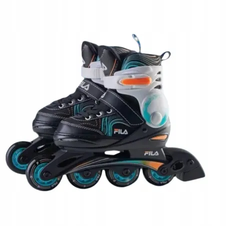 ROLKI DZIECIĘCE FILA JUNIOR SUNRISE REGULOWANE ROZMIAR 30-33 ABEC-5, KÓŁKA 64 MM