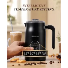 ELEKTRYCZNY SPIENIACZ DO MLEKA 300 ML 4 W 1 SHARDOR MF0802 AUTOMATYCZNA REGULACJA TEMPERATURY