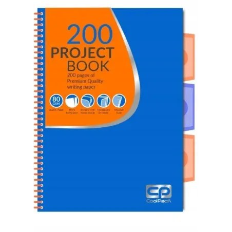 Kołozeszyt W Kratkę 100 Kartek Coolpack Neon Niebieski Na Spirali A5