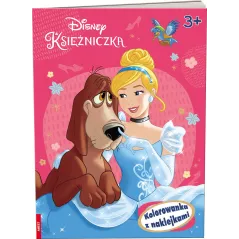 DISNEY KSIĘŻNICZKA. KOLOROWANKA Z NAKLEJKAMI 3+ - Ameet