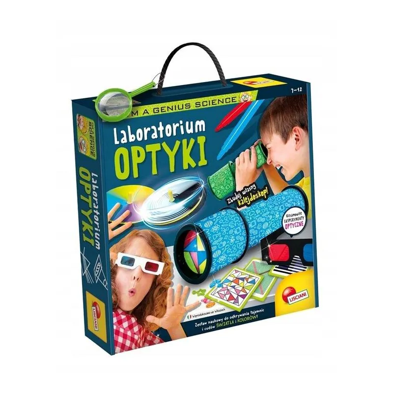 LABORATORIUM OPTYKI LISCIANI I'M A GENIUS EDUKACYJNY ZESTAW EKSPERYMENTALNY 7+ LABORATORIUM OPTYKI LISCIANI I'M A GENIUS EDUKACYJNY ZESTAW EKSPERYMENTALNY 7+