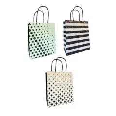 TOREBKA PREZENTOWA BIAŁO-CZARNA