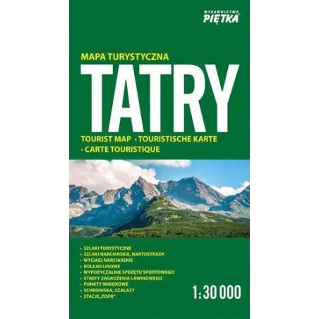 TATRY MAPA TURYSTYCZNA 1:30 000