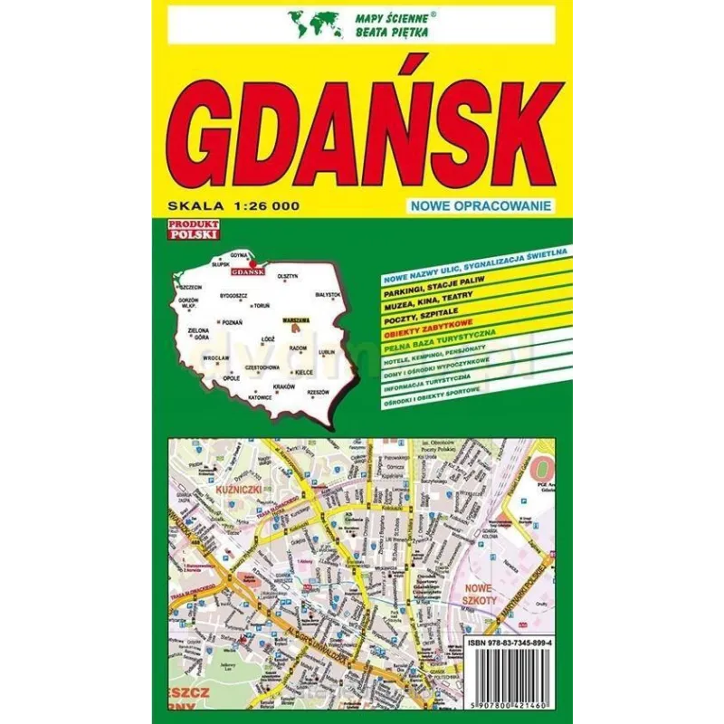 GDAŃSK. MAPA MIASTA 1:26 000