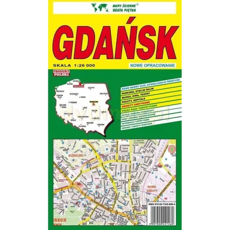 GDAŃSK. MAPA MIASTA 1:26 000