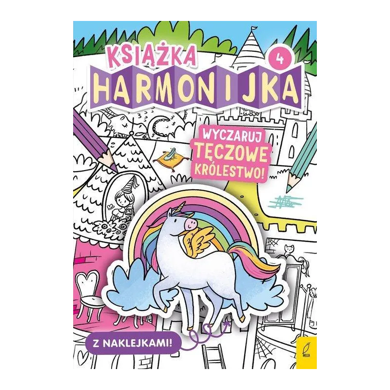 WYCZARUJ TĘCZOWE KRÓLESTWO! KSIĄŻKA HARMONIJKA Z NAKLEJKAMI WYCZARUJ TĘCZOWE KRÓLESTWO! KSIĄŻKA HARMONIJKA Z NAKLEJKAMI