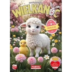 Kolorowanka Wielkanoc z barankiem  naklejki Agata Niemirska