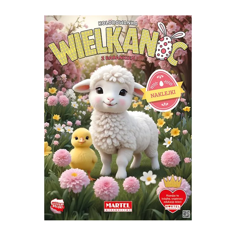 Kolorowanka Wielkanoc z barankiem naklejki Agata Niemirska Kolorowanka Wielkanoc z barankiem naklejki Agata Niemirska