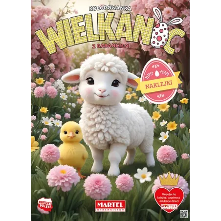 Wielkanoc Z Barankiem. Kolorowanka Z Naklejkami Wielkanoc Z Barankiem. Kolorowanka Z Naklejkami