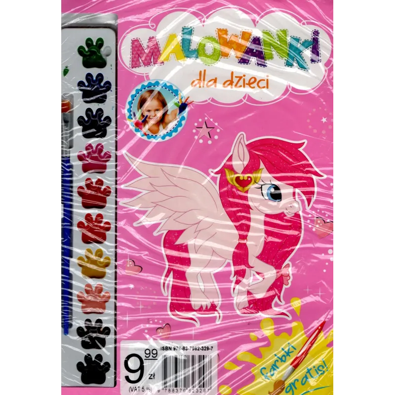 KUCYK. MALOWANKI DLA DZIECI + FARBKI KUCYK. MALOWANKI DLA DZIECI + FARBKI