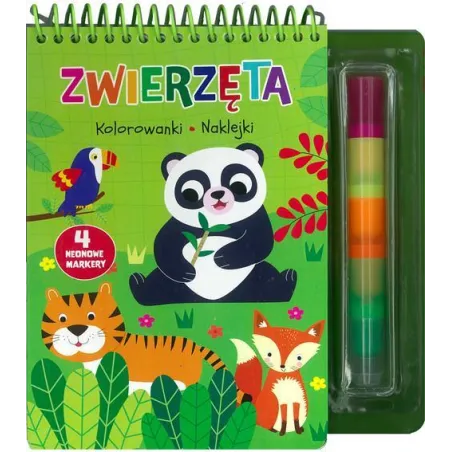 Zwierzęta. Kolorowanki, Naklejki Zwierzęta. Kolorowanki, Naklejki