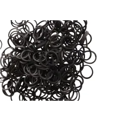 GUMECZKI DO WŁOSÓW CZARNE 200SZT.
