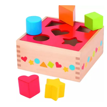 SORTER KOLOROWY GOKI DREWNIANY EDUKACYJNY W PUDEŁKU GOKI 12M+