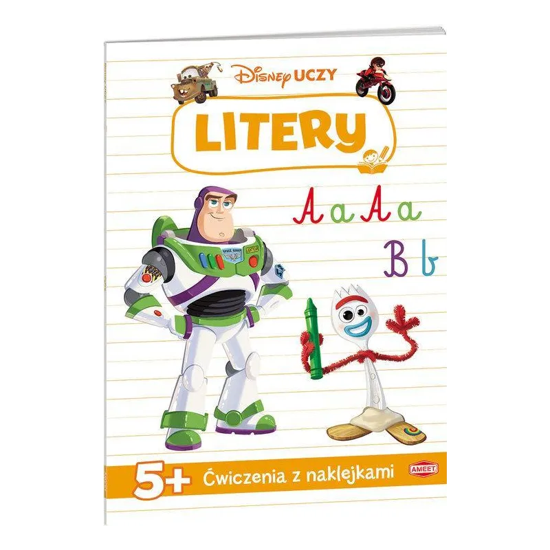 Disney Uczy Toy Story Litery 5  Ćwiczeniaz naklejkami