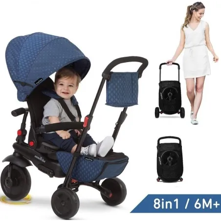 ROWEREK TRÓJKOŁOWY SMARTRIKE 8W1 SMARTFOLD 700 NIEBIESKI 6M+ - Smart Trike