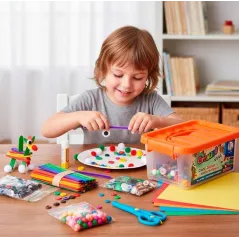 Mega Zestaw Kreatywny Astra Creativo Xxxl 2000 Elementów Do Prac Plastycznych Pomarańczowy