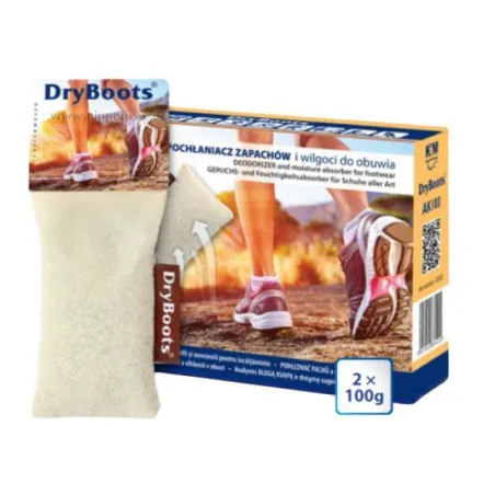 DRYBOOTS POCHŁANIACZ WILGOCI I ZAPACHÓW DO BUTÓW 2X100 G