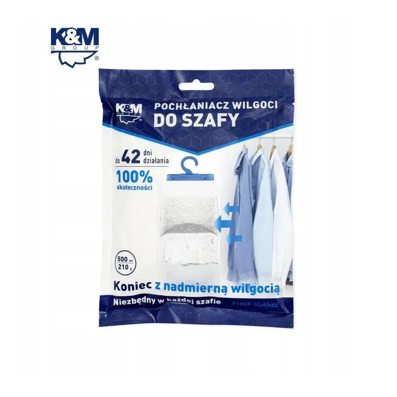 UNIWERSALNY POCHŁANIACZ WILGOCI DO GARDEROBY I SZAFY 500 ML K&M AK 125