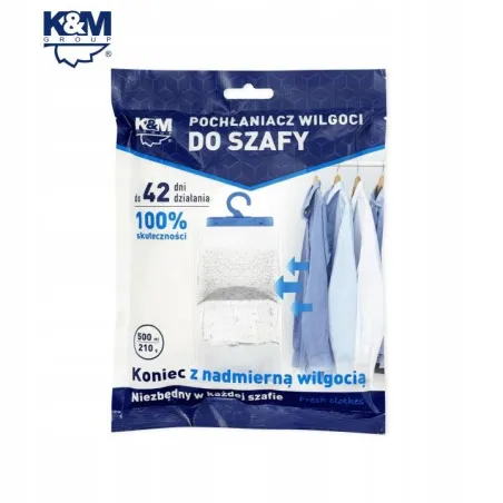 UNIWERSALNY POCHŁANIACZ WILGOCI DO GARDEROBY I SZAFY 500 ML K&M AK 125