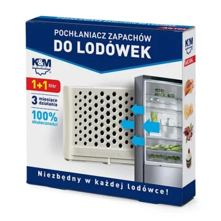 Pochłaniacz Zapachów Do Lodówek Smellfree Adapter + 2 Filtry Ak 104 K&M