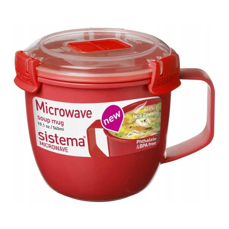 KUBEK DO MIKROFALÓWKI 565 ML Z ZAWOREM PARY KLIP IT SISTEMA MICROWAVE KUBEK DO MIKROFALÓWKI 565 ML Z ZAWOREM PARY KLIP IT SISTEMA MICROWAVE