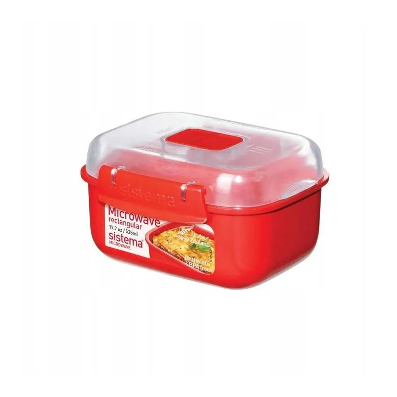 POJEMNIK DO MIKROFALÓWKI SISTEMA CZERWONY LUNCHBOX 525 ML POJEMNIK DO MIKROFALÓWKI SISTEMA CZERWONY LUNCHBOX 525 ML