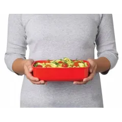 POJEMNIK DO MIKROFALÓWKI SISTEMA CZERWONY LUNCHBOX 525 ML