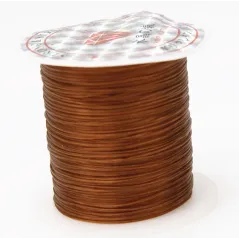 ELASTYCZNY SZNUREK KORALIKOWY 10 M DO BRANSOLETEK I WISIORKÓW BRĄZOWY