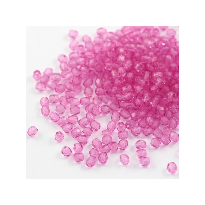 KORALIKI AKRYLOWE 4 MM RÓŻOWE 10 G DO BIŻUTERII