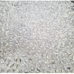BIAŁE PRZEZROCZYSTE KORALIKI 4 MM 10 G DO BRANSOLETEK I NASZYJNIKÓW