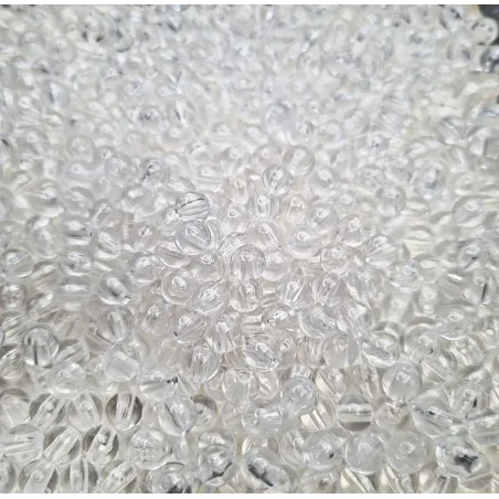 Białe Przezroczyste Koraliki 4 Mm 10 G Do Bransoletek I Naszyjników