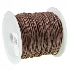 SZNUREK CIEMNOBRĄZOWY 1MM X 9M DO RĘKODZIEŁA I DIY
