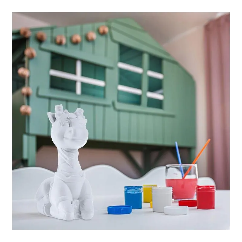 FIGURKA GIPSOWA 3D ŻYRAFA + AKCESORIA 3+