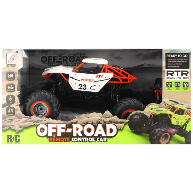 AUTO TERENOWE ZDALNIE STEROWANY POJAZD 1:16 Z PILOTEM MEGA CREATIVE 5+