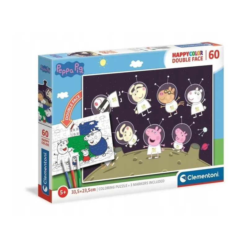 ŚWINKA PEPPA PUZZLE CLEMENTONI 60 ELEMENTÓW 5+