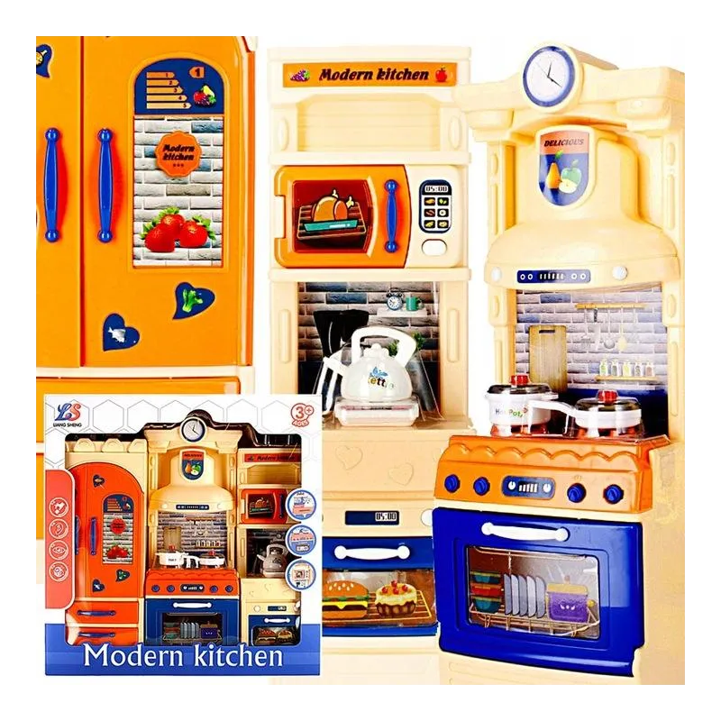 MEBLE KUCHENNE DLA LALEK  KUCHNIA Z LODÓWKĄ 3+