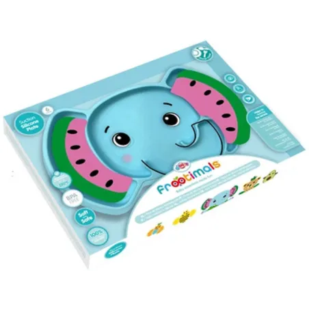 Antypoślizgowy Talerz Dla Dzieci Kids Euroswan Frootimals Melany Melephant 6M+
