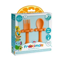 SZTUĆCE DLA NIEMOWLĄT FROOTIMALS ORANGIEFLY BPA FREE KIDS EUROSWAN 6M+